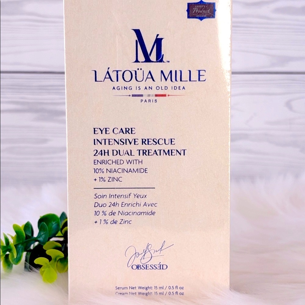 LATOUA MILLE Eye Care Intensive Rescue 24H Dual Treatment Niacinamide Zinc - Picture 2 of 4